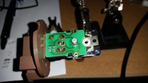 Circuit board with thermal fuse desoldered